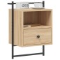vidaXL Mesitas de noche de pared 2 uds roble Sonoma 40x30x61 cm vidaXL Mesitas de noche de pared 2 uds roble Sonoma 40x30x61 cm
