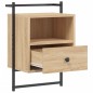 vidaXL Mesitas de noche de pared 2 uds roble Sonoma 40x30x61 cm vidaXL Mesitas de noche de pared 2 uds roble Sonoma 40x30x61 cm