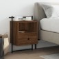 vidaXL Mesita de noche de pared marrón roble 40x30x61 cm