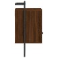 vidaXL Mesita de noche de pared marrón roble 40x30x61 cm