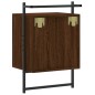 vidaXL Mesita de noche de pared marrón roble 40x30x61 cm