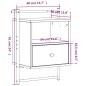 vidaXL Mesita de noche de pared marrón roble 40x30x61 cm