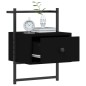 vidaXL Mesita de noche de pared madera de ingeniería negra 35x30x51 cm vidaXL Mesita de noche de pared madera de ingeniería negra 35x30x51 cm