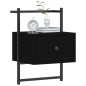 vidaXL Mesita de noche de pared madera de ingeniería negra 35x30x51 cm vidaXL Mesita de noche de pared madera de ingeniería negra 35x30x51 cm