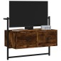 vidaXL Mueble de TV de pared roble ahumado 60,5x30x51 cm vidaXL Mueble de TV de pared roble ahumado 60,5x30x51 cm
