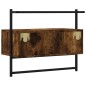 vidaXL Mueble de TV de pared roble ahumado 60,5x30x51 cm vidaXL Mueble de TV de pared roble ahumado 60,5x30x51 cm