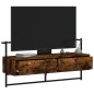 vidaXL Mueble de TV de pared roble ahumado 100,5x30x51 cm vidaXL Mueble de TV de pared roble ahumado 100,5x30x51 cm