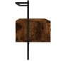 vidaXL Mueble de TV de pared roble ahumado 100,5x30x51 cm vidaXL Mueble de TV de pared roble ahumado 100,5x30x51 cm
