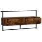 vidaXL Mueble de TV de pared roble ahumado 100,5x30x51 cm vidaXL Mueble de TV de pared roble ahumado 100,5x30x51 cm