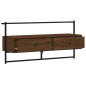 vidaXL Mueble TV de pared madera ingeniería marrón roble 100,5x30x51cm vidaXL Mueble TV de pared madera ingeniería marrón roble 100,5x30x51cm