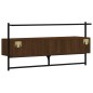 vidaXL Mueble TV de pared madera ingeniería marrón roble 100,5x30x51cm vidaXL Mueble TV de pared madera ingeniería marrón roble 100,5x30x51cm