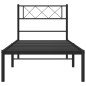 vidaXL Estructura de cama con cabecero metal negro 90x190 cm vidaXL Estructura de cama con cabecero metal negro 90x190 cm