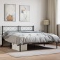vidaXL Estructura de cama con cabecero metal negro 120x190 cm