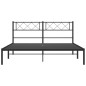 vidaXL Estructura de cama con cabecero metal negro 120x190 cm