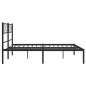 vidaXL Estructura de cama con cabecero metal negro 120x190 cm