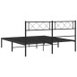 vidaXL Estructura de cama con cabecero metal negro 120x190 cm