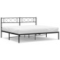 vidaXL Estructura de cama con cabecero metal negro 180x200 cm vidaXL Estructura de cama con cabecero metal negro 180x200 cm