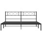 vidaXL Estructura de cama con cabecero metal negro 180x200 cm vidaXL Estructura de cama con cabecero metal negro 180x200 cm