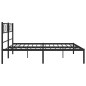 vidaXL Estructura de cama con cabecero metal negro 180x200 cm vidaXL Estructura de cama con cabecero metal negro 180x200 cm