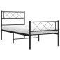 vidaXL Estructura de cama con cabecero y estribo metal negro 90x200 cm vidaXL Estructura de cama con cabecero y estribo metal negro 90x200 cm