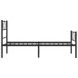 vidaXL Estructura de cama con cabecero y estribo metal negro 90x200 cm vidaXL Estructura de cama con cabecero y estribo metal negro 90x200 cm