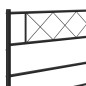vidaXL Estructura de cama con cabecero y estribo metal negro 90x200 cm vidaXL Estructura de cama con cabecero y estribo metal negro 90x200 cm