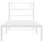 vidaXL Estructura de cama de metal con cabecero blanco 90x200 cm vidaXL Estructura de cama de metal con cabecero blanco 90x200 cm