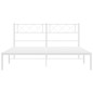 vidaXL Estructura de cama de metal con cabecero blanca 135x190 cm vidaXL Estructura de cama de metal con cabecero blanca 135x190 cm