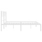 vidaXL Estructura de cama de metal con cabecero blanca 135x190 cm vidaXL Estructura de cama de metal con cabecero blanca 135x190 cm