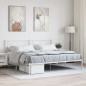 vidaXL Estructura de cama de metal con cabecero blanco 183x213 cm vidaXL Estructura de cama de metal con cabecero blanco 183x213 cm