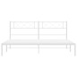 vidaXL Estructura de cama de metal con cabecero blanco 183x213 cm vidaXL Estructura de cama de metal con cabecero blanco 183x213 cm