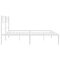 vidaXL Estructura de cama de metal con cabecero blanco 183x213 cm vidaXL Estructura de cama de metal con cabecero blanco 183x213 cm