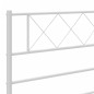 vidaXL Estructura de cama de metal con cabecero blanco 183x213 cm vidaXL Estructura de cama de metal con cabecero blanco 183x213 cm