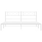 vidaXL Estructura de cama con cabecero metal blanca 200x200 cm vidaXL Estructura de cama con cabecero metal blanca 200x200 cm