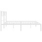 vidaXL Estructura de cama con cabecero metal blanca 200x200 cm vidaXL Estructura de cama con cabecero metal blanca 200x200 cm