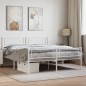 vidaXL Estructura cama metal con cabecero y estribo blanco 150x200 cm vidaXL Estructura cama metal con cabecero y estribo blanco 150x200 cm