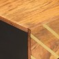 vidaXL Mesita de noche de madera maciza de mango marrón y negro vidaXL Mesita de noche de madera maciza de mango marrón y negro
