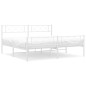 vidaXL Estructura cama metal con cabecero y pie cama blanco 193x203 cm