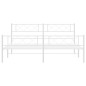 vidaXL Estructura cama metal con cabecero y pie cama blanco 193x203 cm