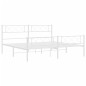 vidaXL Estructura cama metal con cabecero y pie cama blanco 193x203 cm