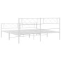 vidaXL Estructura cama metal con cabecero y pie cama blanco 193x203 cm