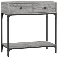 vidaXL Mesa consola madera de ingeniería gris Sonoma 75x34,5x75 cm