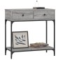 vidaXL Mesa consola madera de ingeniería gris Sonoma 75x34,5x75 cm vidaXL Mesa consola madera de ingeniería gris Sonoma 75x34,5x75 cm