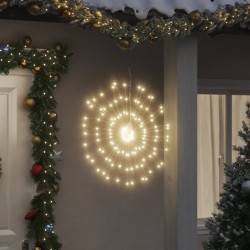 vidaXL Luces de Navidad de estrellas 140 LED blanco cálido 17 cm