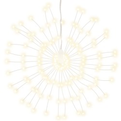 vidaXL Luces de Navidad de estrellas 140 LED blanco cálido 17 cm