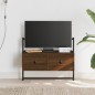 vidaXL Mueble TV de pared madera ingeniería marrón roble 60,5x30x51 cm