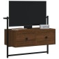 vidaXL Mueble TV de pared madera ingeniería marrón roble 60,5x30x51 cm