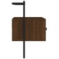 vidaXL Mueble TV de pared madera ingeniería marrón roble 60,5x30x51 cm
