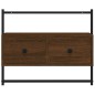 vidaXL Mueble TV de pared madera ingeniería marrón roble 60,5x30x51 cm