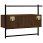 vidaXL Mueble TV de pared madera ingeniería marrón roble 60,5x30x51 cm